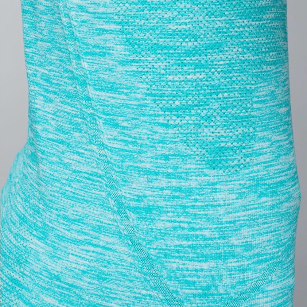 Lululemon swiftly heathered blue tropics Turquoise Tank Top size 6 - Picture 3 of 8